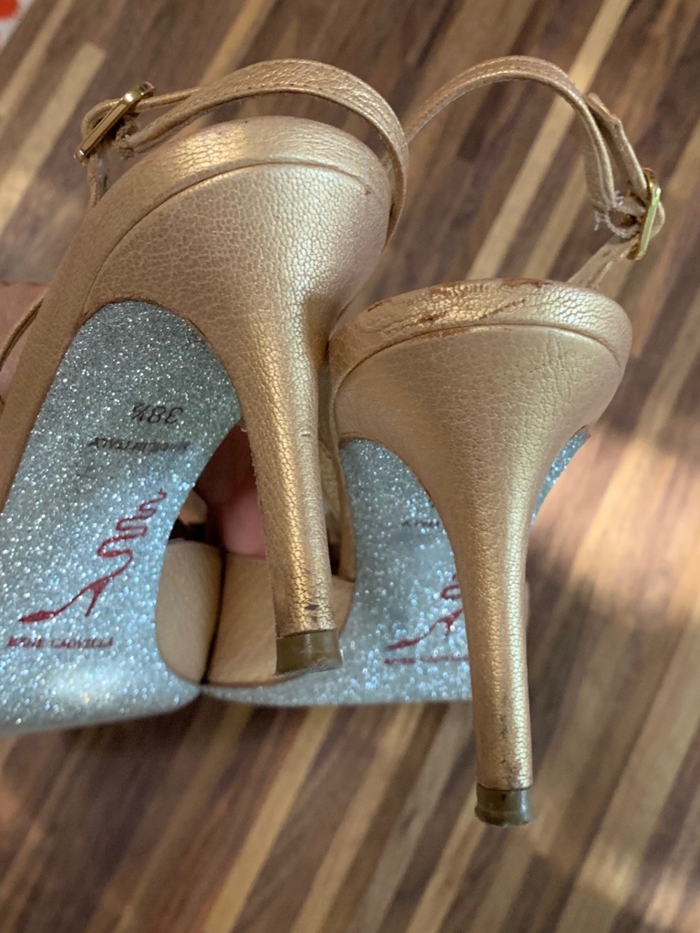 Rene Caovilla Embellished Champagne Heels - Picture 8 of 15